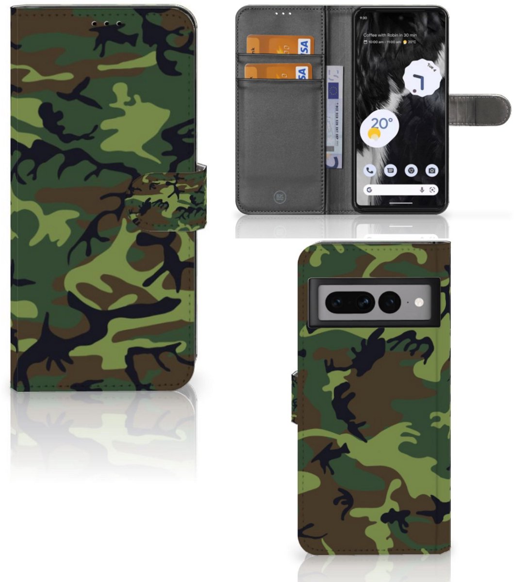 Google Pixel 7 Pro Telefoon Hoesje Army Dark