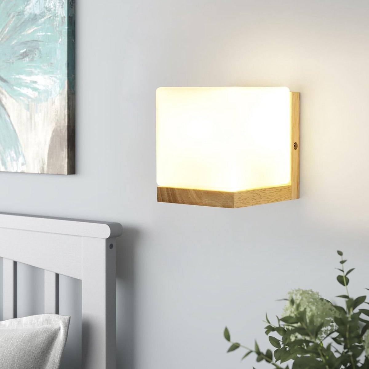 Moderne LED Wandlamp met Glazen Kap voor Slaapkamer en Woonkamer