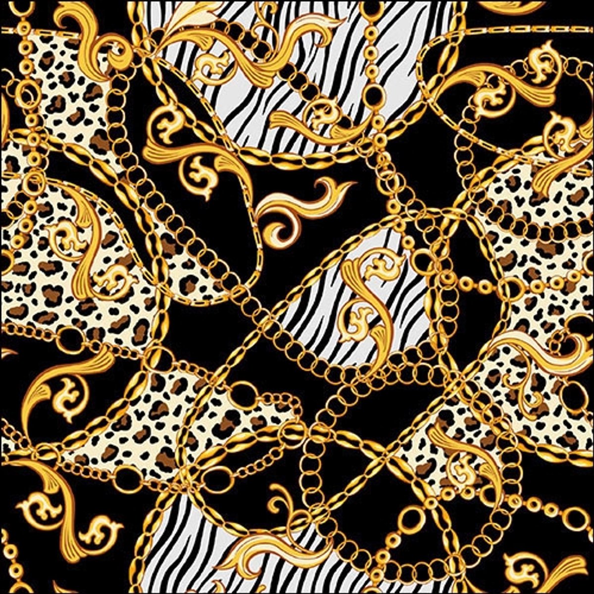 Ambiente - Lunch servetten - Golden Pattern Black