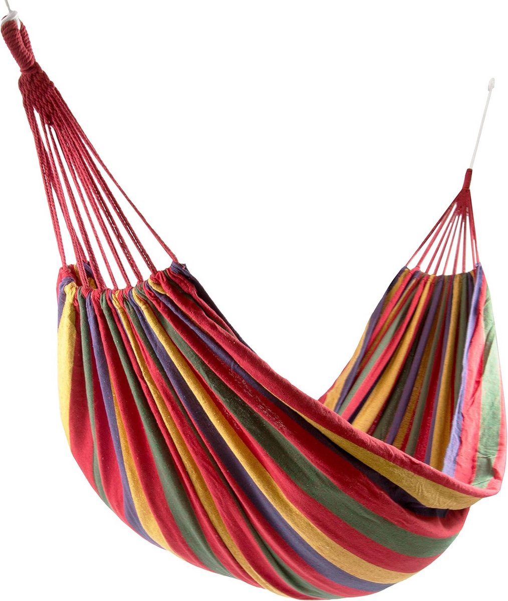 Hangmat 210x150 cm - Ideaal voor 2 Personen, Belasten Tot 200 kg, Rood