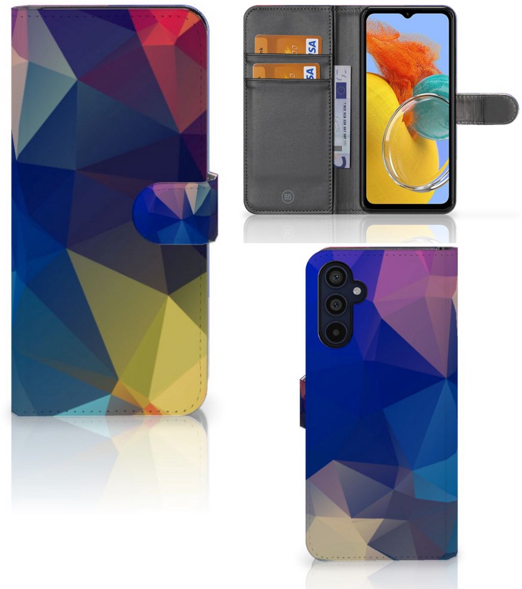 Samsung Galaxy M14 Book Case Polygon Dark