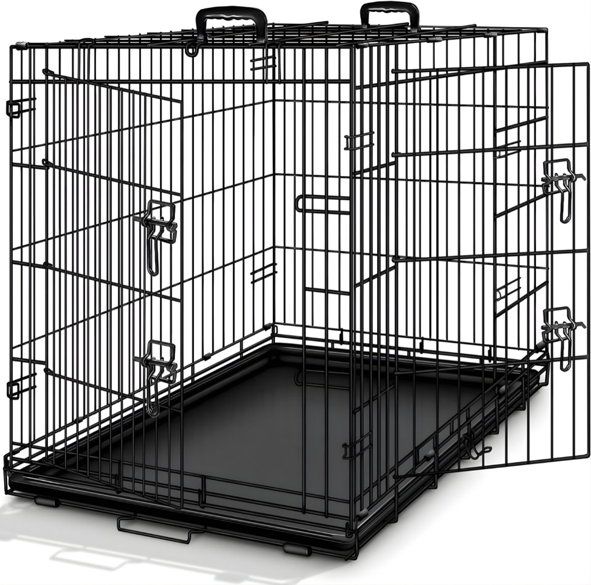 DnA® Hondenbench - Hondenbench Opvouwbaar - Hondenren - Hondenbench XXL - Hondenbench Auto - Zwart - 91cm x 58cm x 64cm