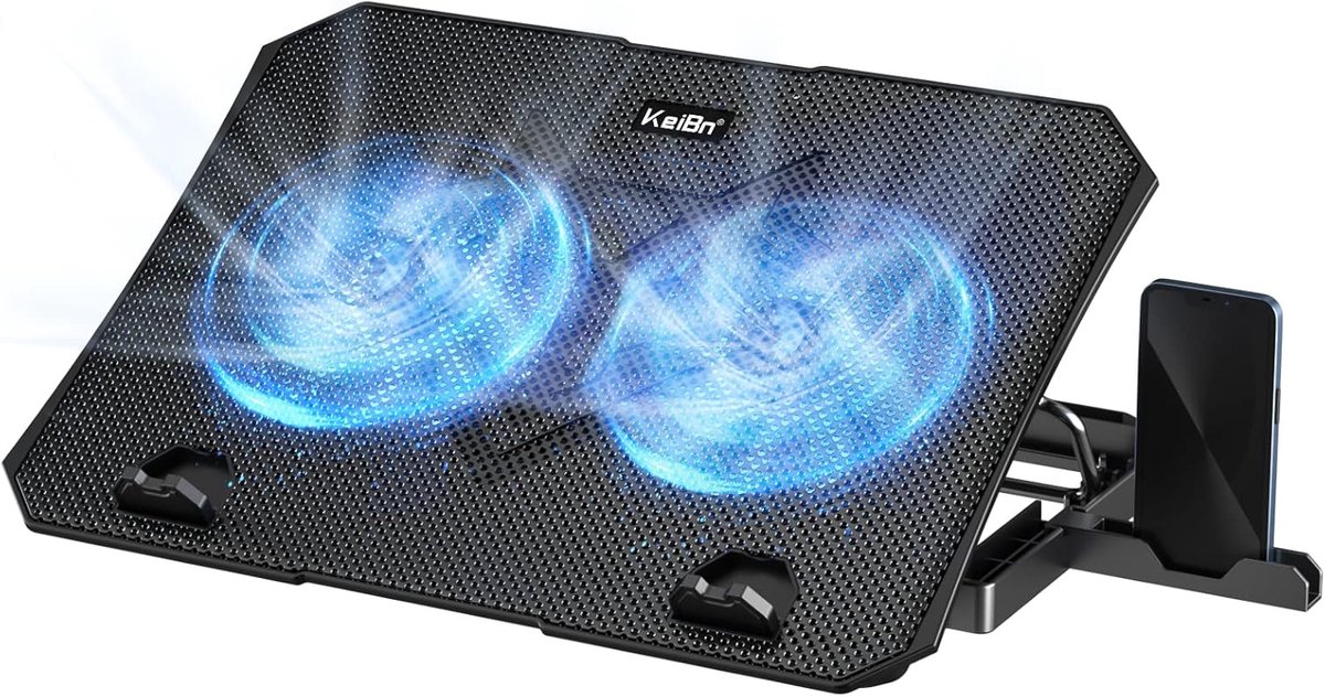 Koelpad voor Laptops - Gaming Laptop Koeler met Ventilatoren en Hoogtestandaards