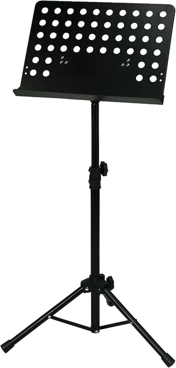 Opvouwbaar Orkesterpaneel - Zwart Metaal, Geperforeerd, Afneembaar, Hoogte 67 x 120 cm