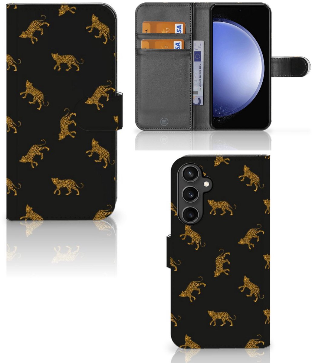 Telefoonhoesje met Pasjes voor Samsung Galaxy S23 FE Leopards