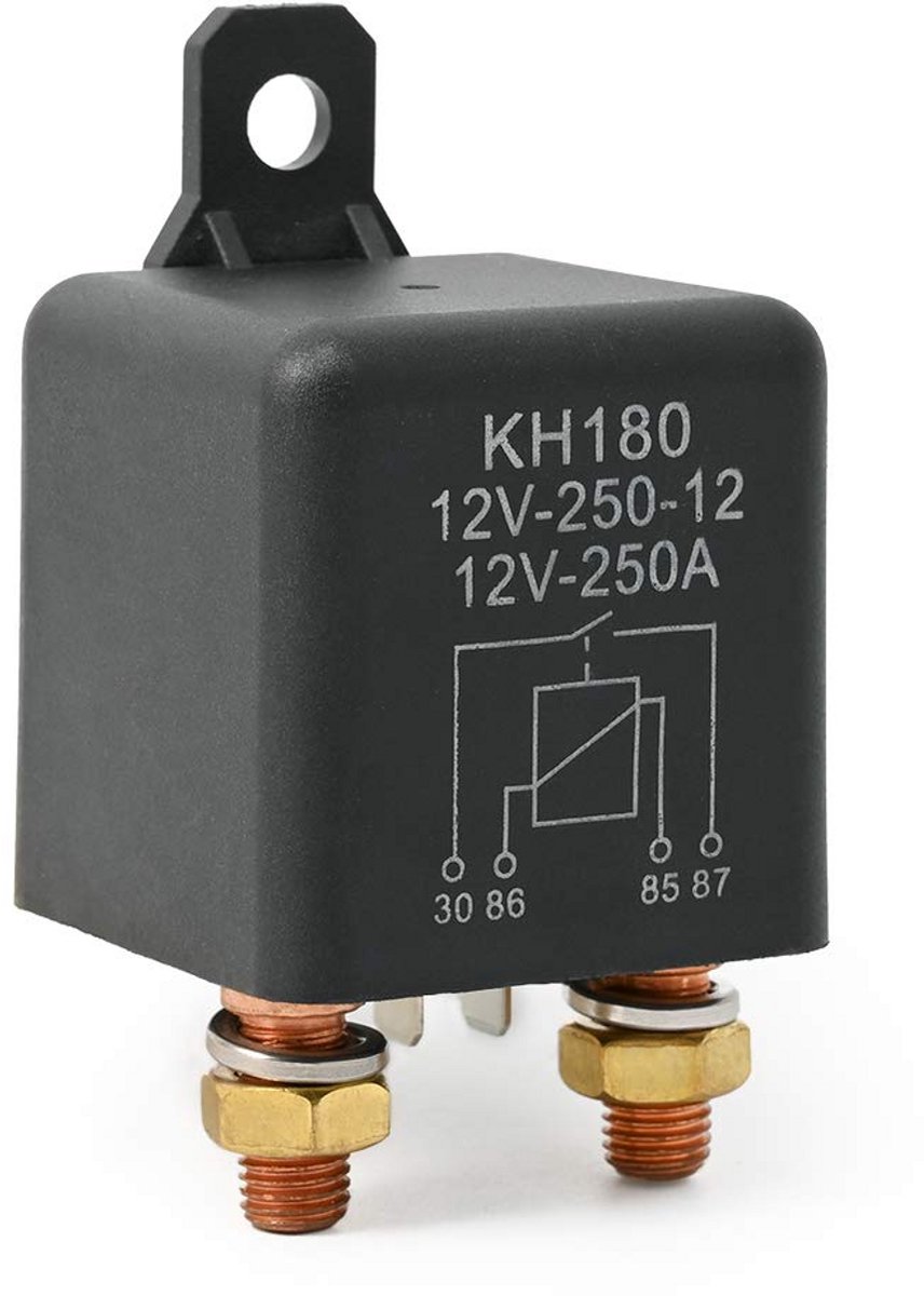 4-pins 12V Heavy Duty Relais voor Auto, Motorfiets en Vrachtwagen - 250A