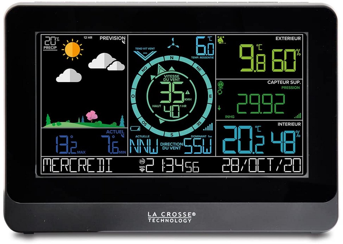 Semi-professioneel weerstation met wifi-verbinding - nauwkeurige metingen van temperatuur, luchtvochtigheid en luchtdruk