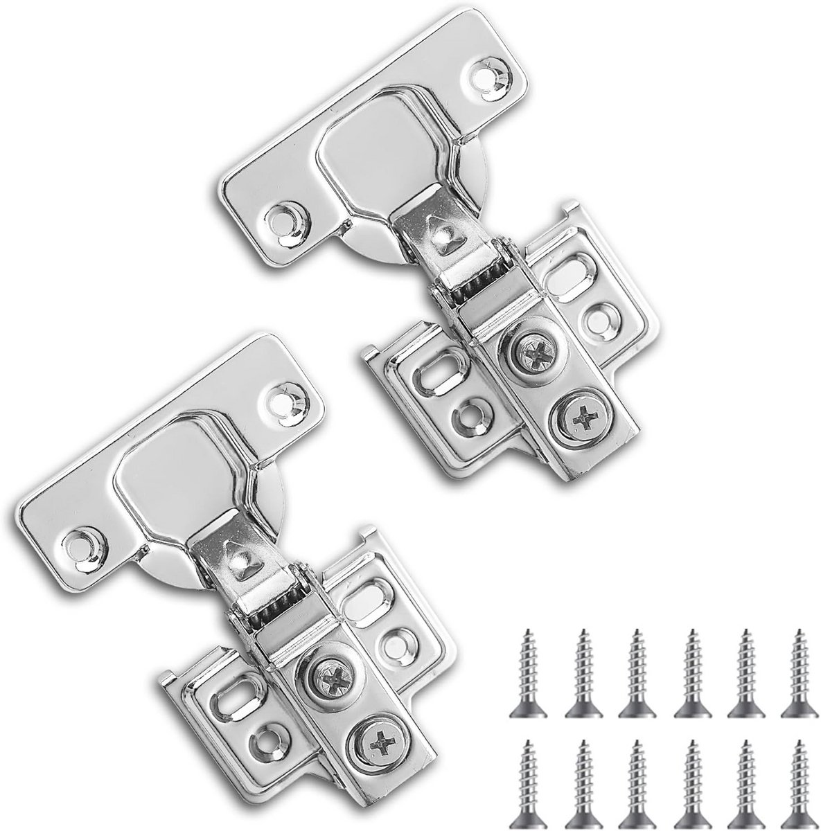 Roestvrij Stalen Soft Close Kabinet Scharnieren - 2 Pack voor Keukenkastjes