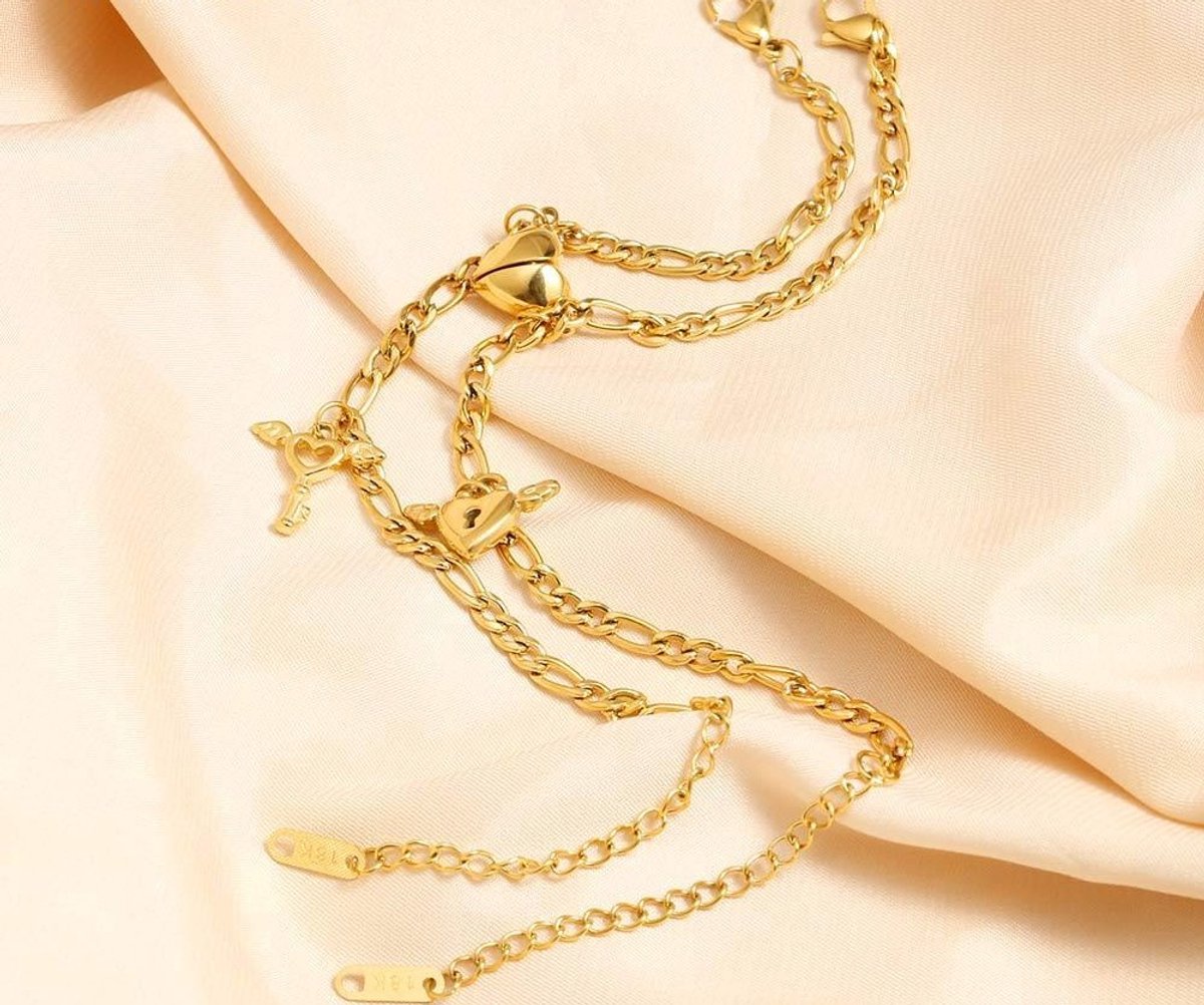 Armband Si Amor Sieraden BDLT0277-G Roestvrij Staal Kleur Goud