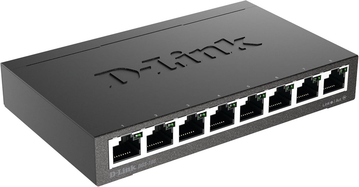 8-Poorts Gigabit Switch Desktop Metal - 10/100/1000Mbit/s Netwerk Switch