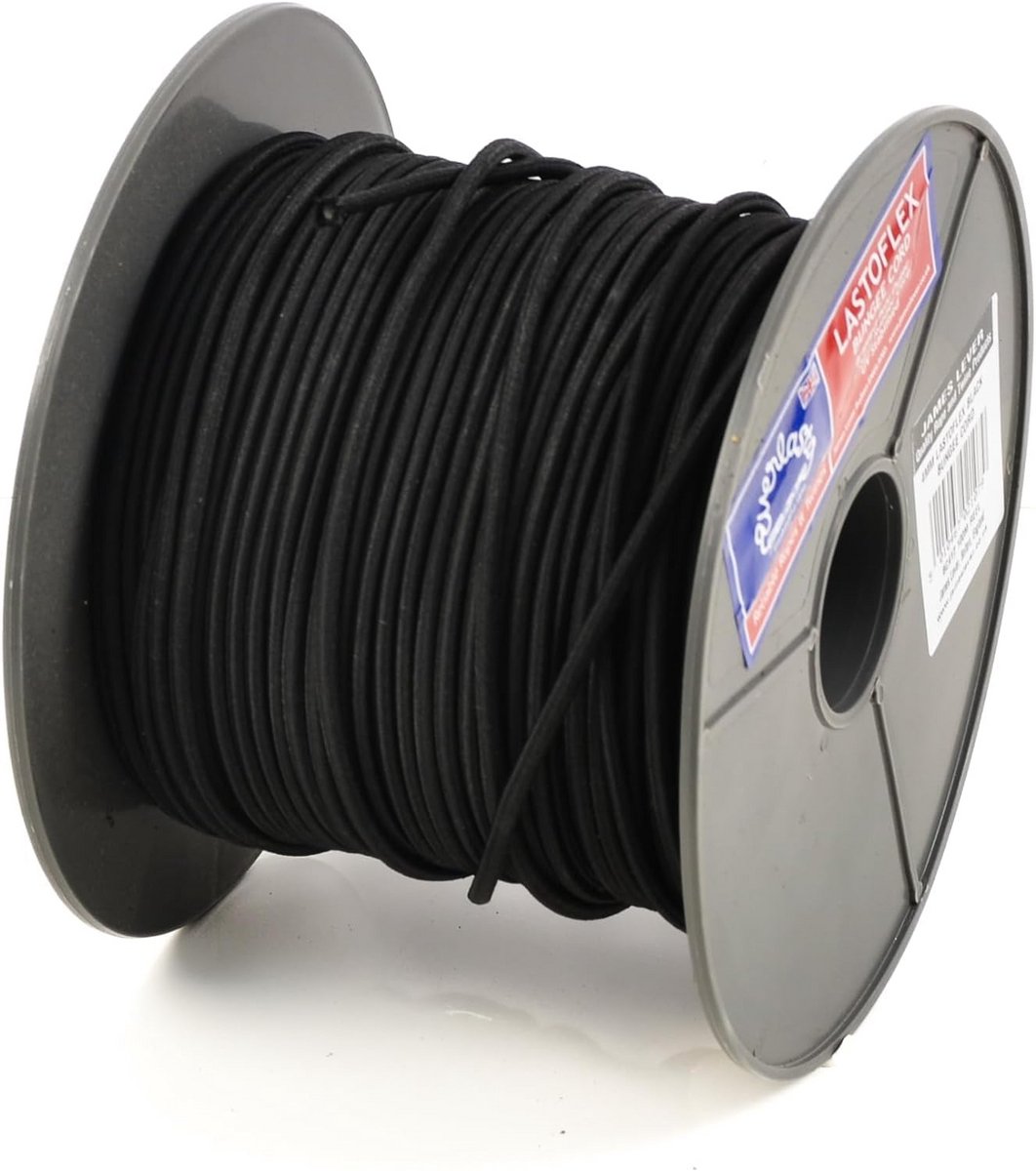 Sterk Elastisch Bungee Koord 4mm Zwart voor Vastzetten en Spannen
