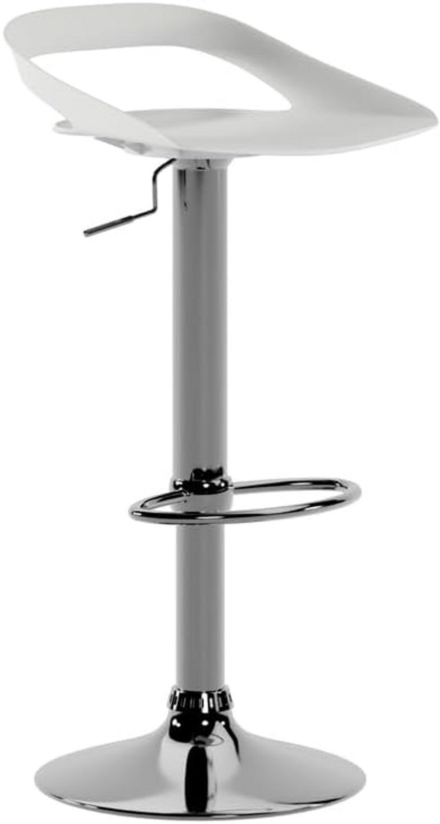 Verstelbare Kruk met Witte PVC Zitting