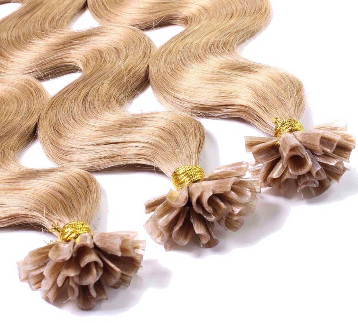 Keratin Hair Extensions #M16/60A | U Tip | 60 CM | 25 Stuks | 25 gram | Luxury Hair A+ | Human Hair Keratin | Remy Sorted & Double Drawn | Extensions Blond| Extensions Human Hair| Echt Haar | Wax Extensions| Haarverlenging