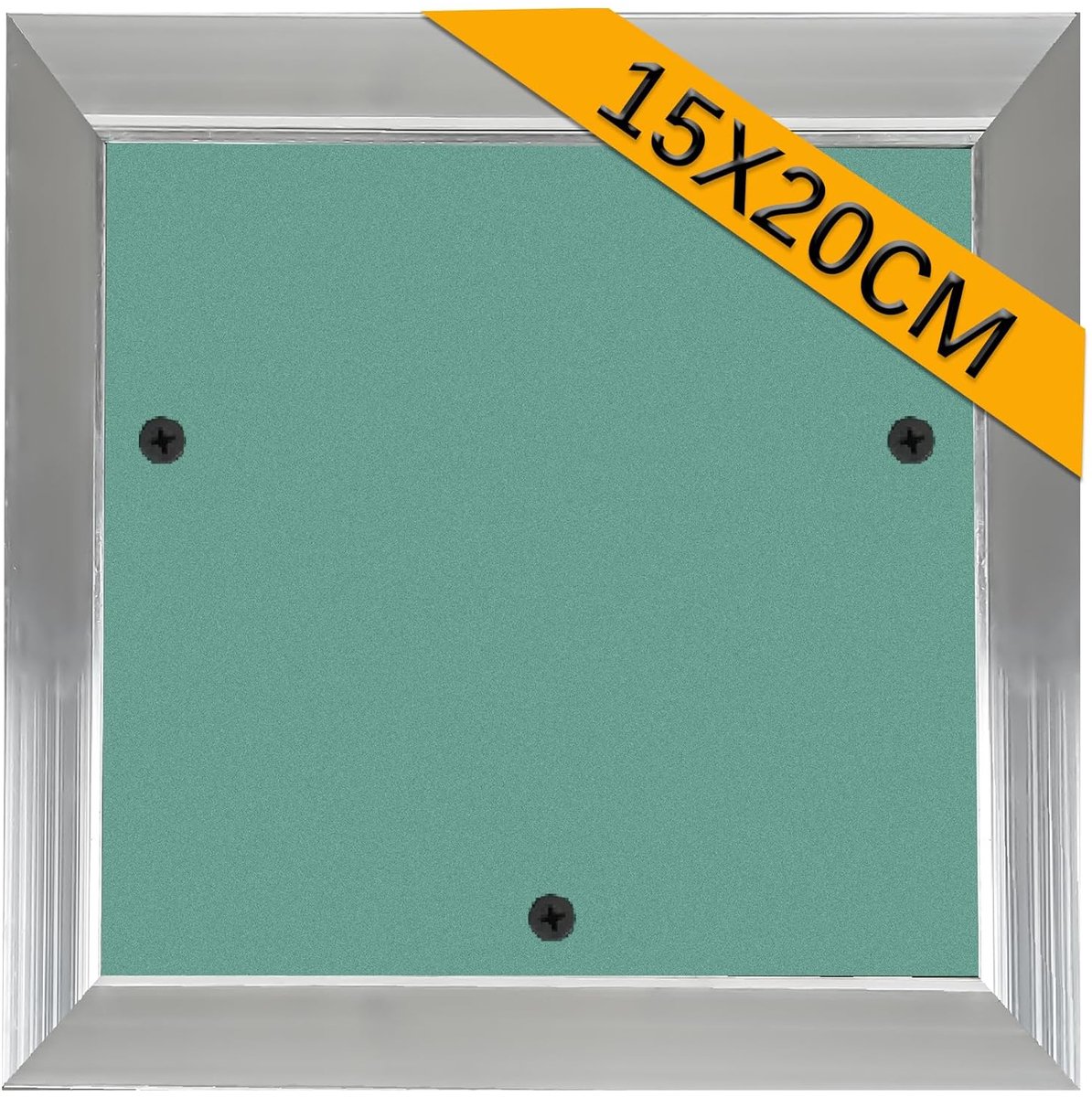 Inspectieluik 15x20 cm – Aluminium Frame – Geïmpregneerde Gipsplaat 10mm – Voor Wand & Plafond – Vochtbestendig – Groen