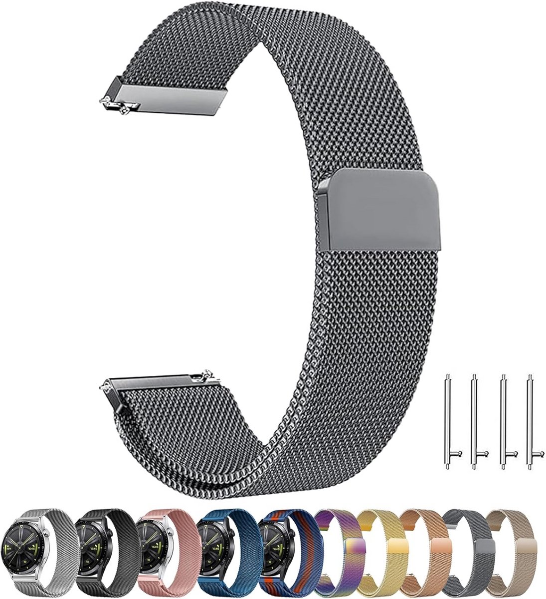 Universele roestvrijstalen horlogeband met magneetsluiting voor Smartwatch en Horloges