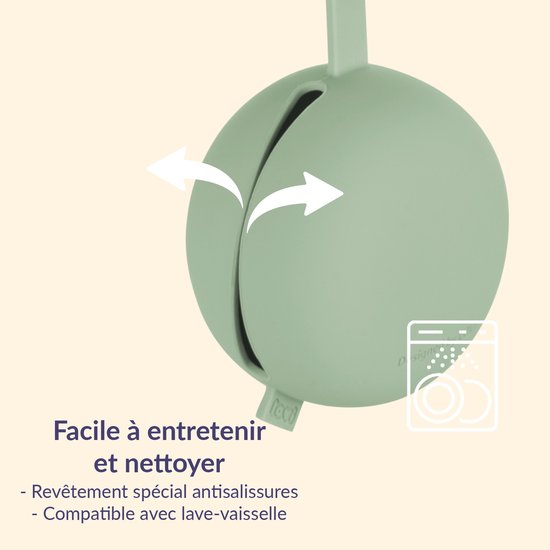 Difrax Siliconen Fopspeenhouder - Pistachio van Merkloos — afbeelding 3