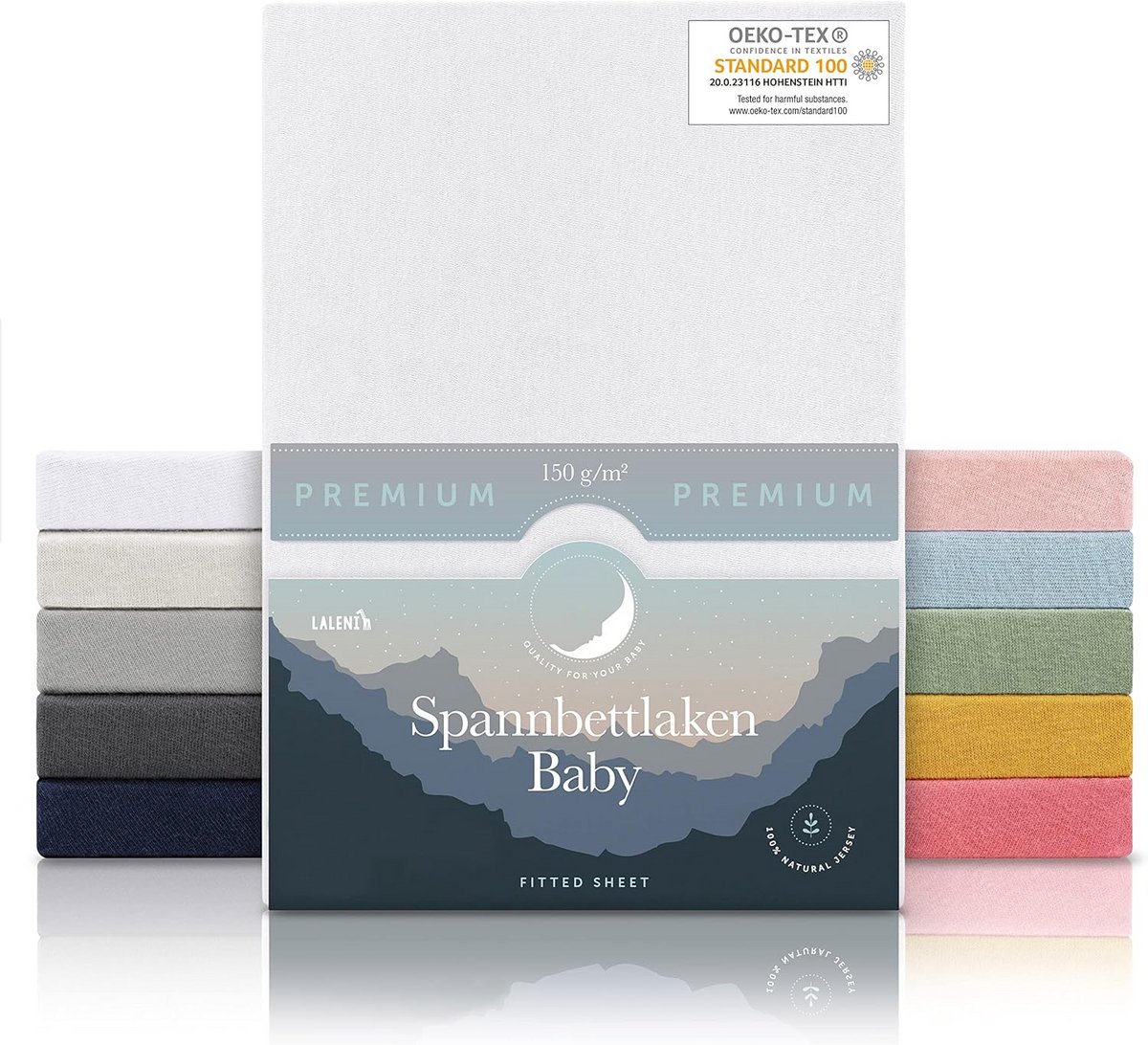 2-pack Premium Hoeslaken Babybedje - 100% Katoen & Ademend - 60x120 cm Wit