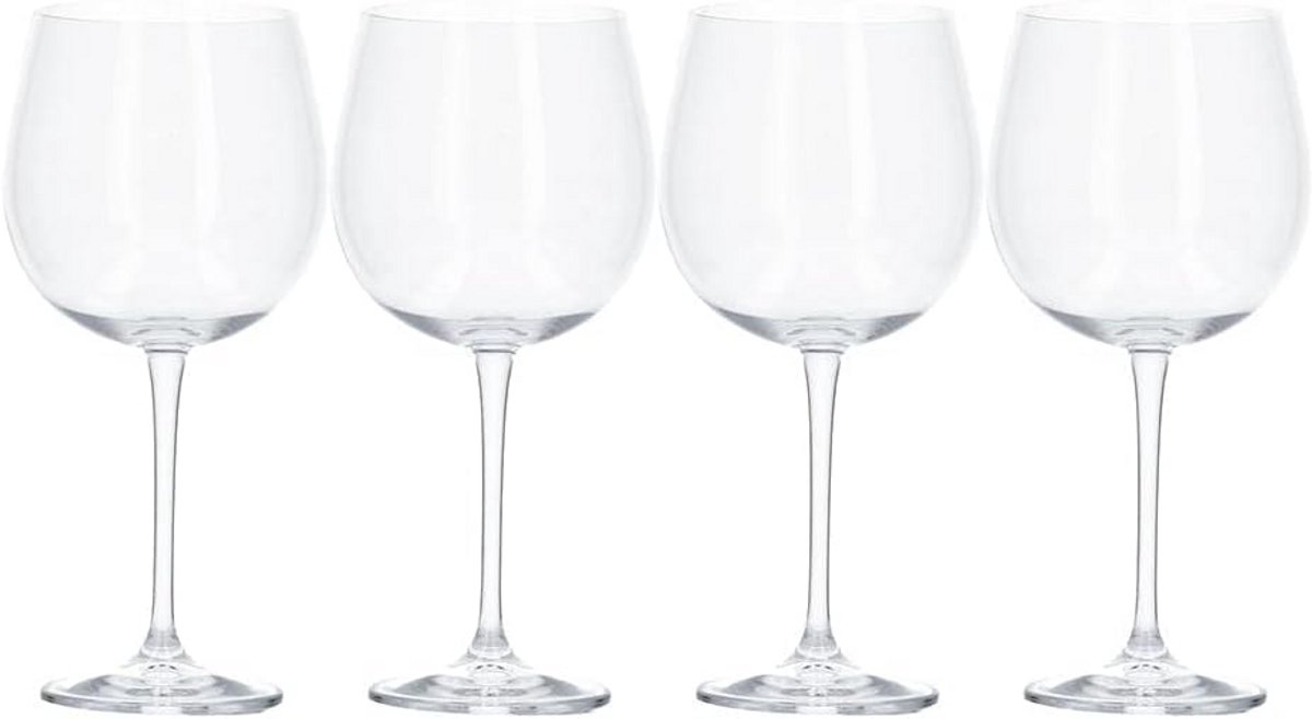 Luxe Loodvrije Crystal Copa Gin Ballon Glazen Set van 4 - 665 ml