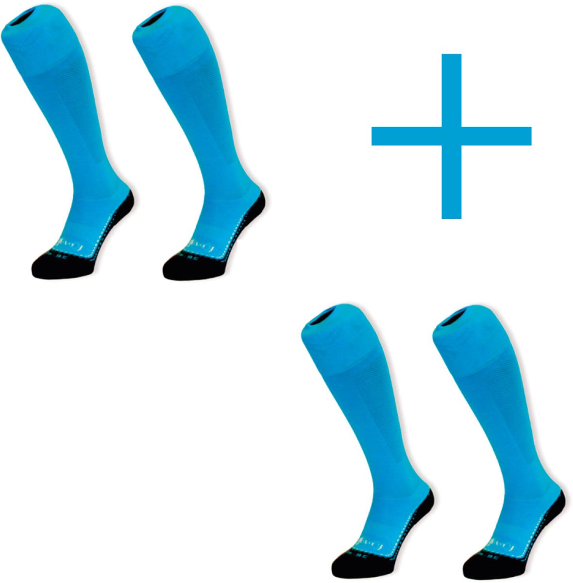 Hingly Lange Sportsokken, Hockeysokken, Voetbalsokken, 2-pack Sea Blue 36-40