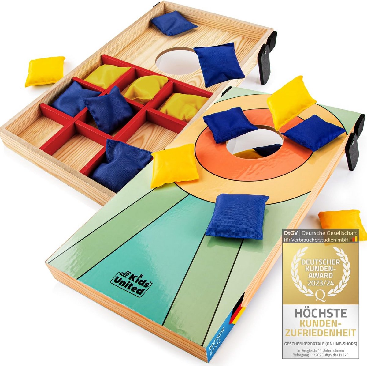 Mini Cornhole Spel voor Kinderen Binnen en Buiten - Behendigheidsspeelgoed met Werpzakjes