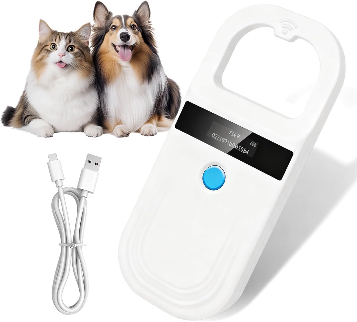 Microchip Scanner voor Huisdieren met OLED Display en USB