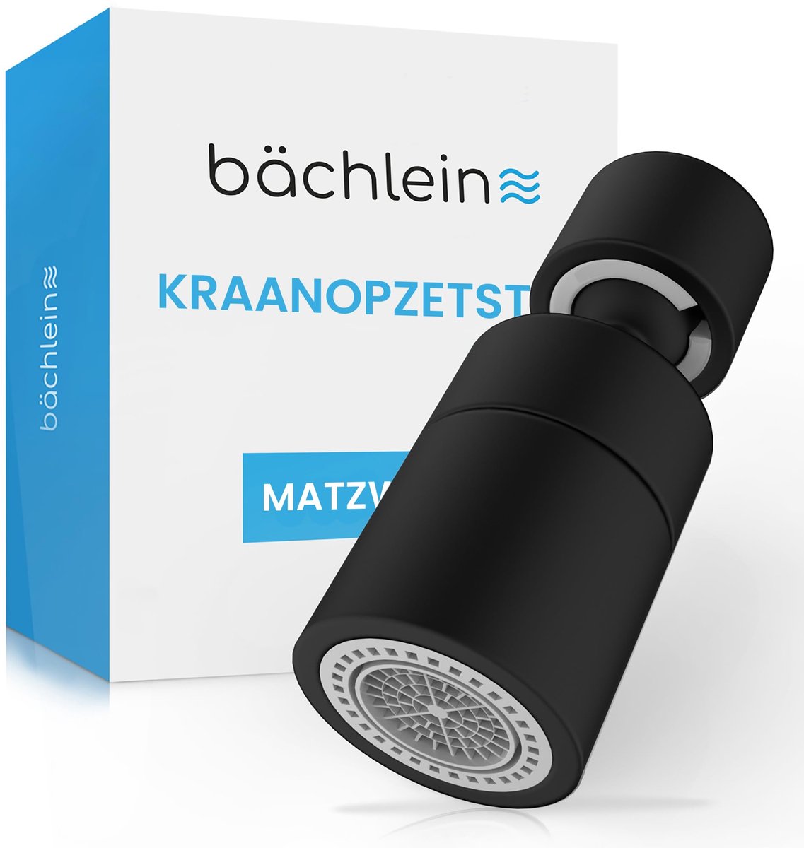 Universele Kraan Bevestiging - Rotatie Aerator voor Keukenkranen - Mat Zwarte Afwerking