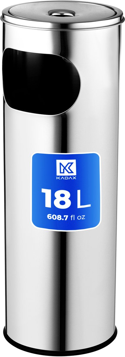 KADAX 29395 Afvalbak-asbak Roestvrijstaal K314