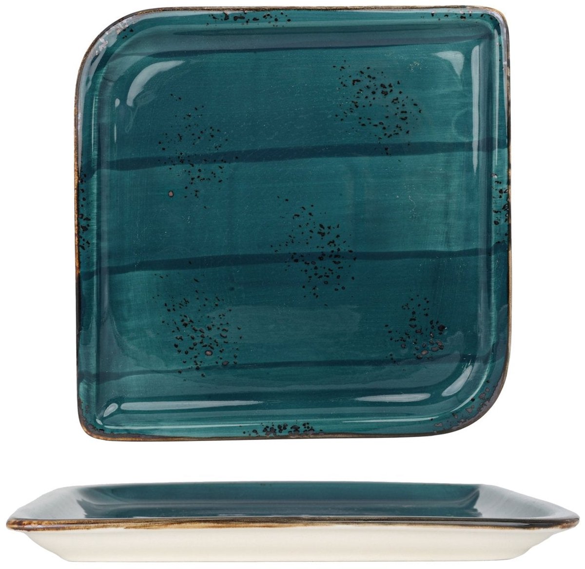 By Bone Serveerschaal - Harmony Tropical - Porselein - 19x19 cm - set van 2