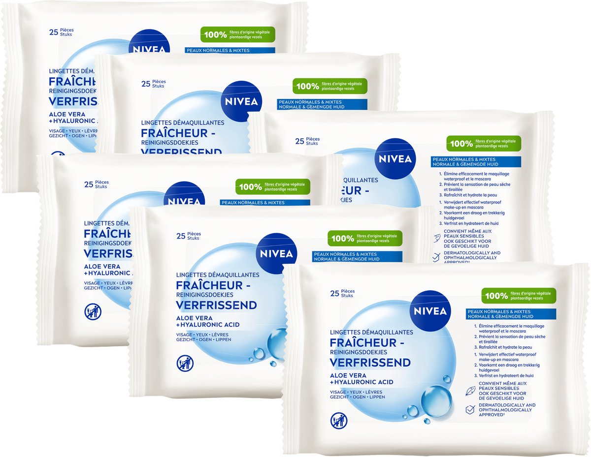 Beiersdorf AG NIVEA 3-in1 Verfrissende Reinigingsdoekjes