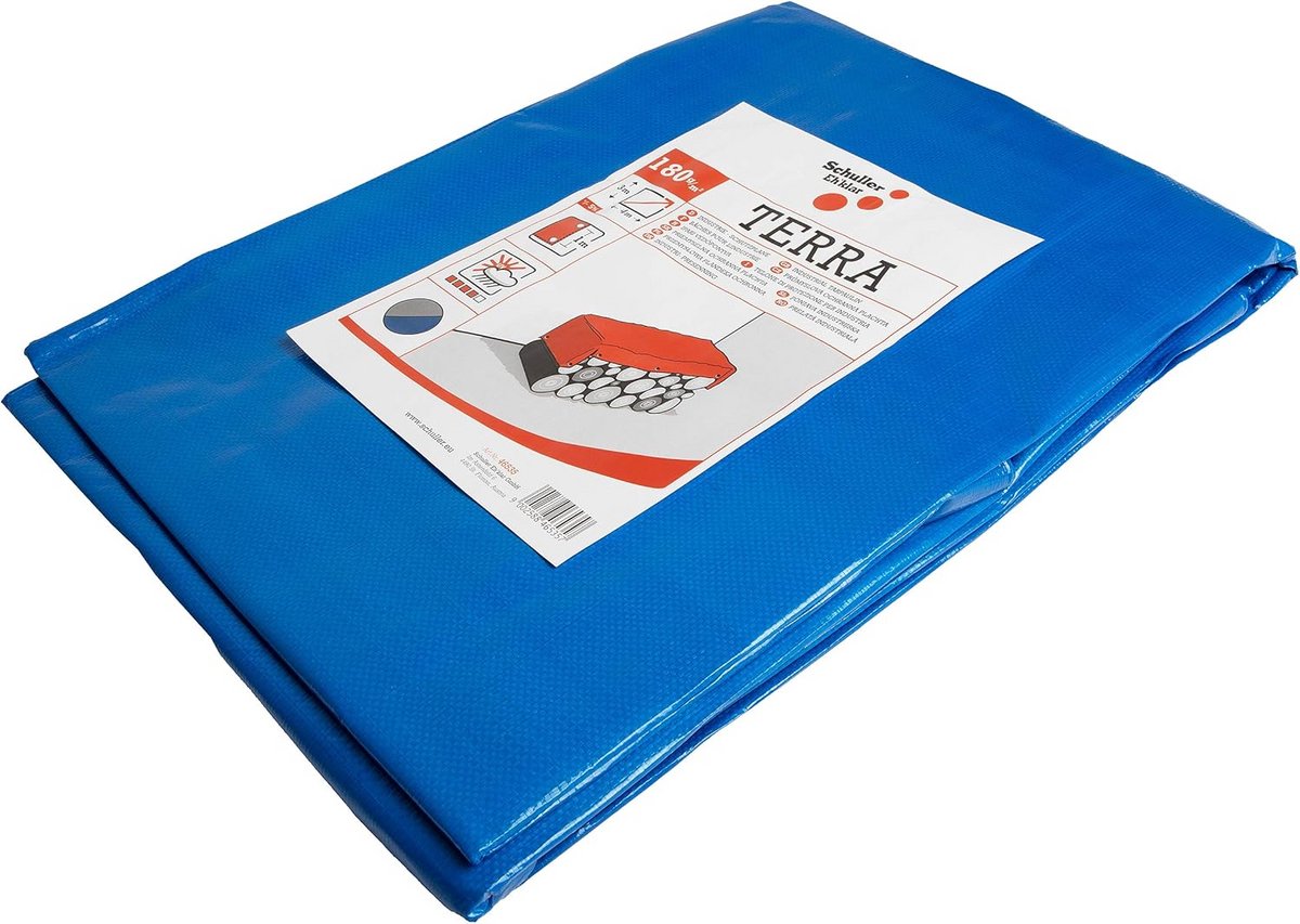 Sterk Blauw Industrie Beschermzeil 3x4m Met Oogjes - Waterdicht & Scheurvast