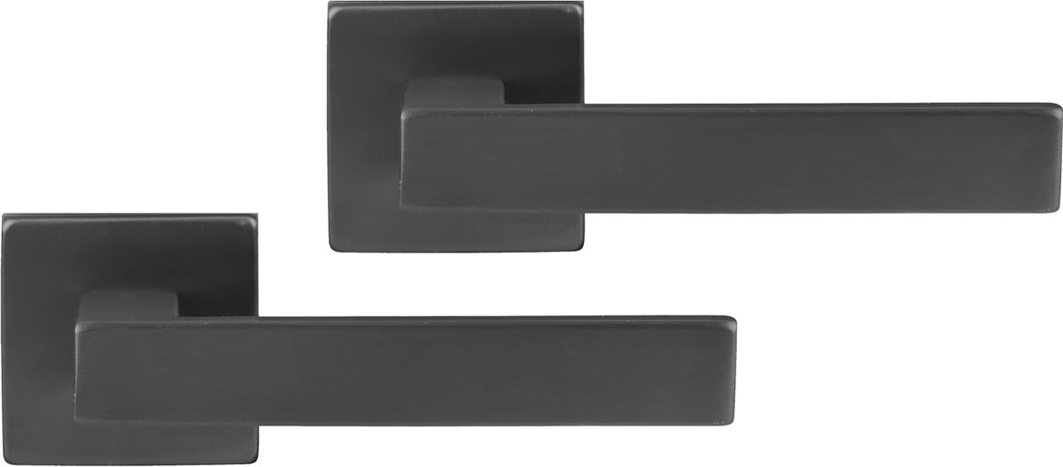Differnz | Tilburg deurkruk | vierkant rozet | gun metal
