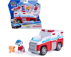PAW Patrol - Search & Rescue - Marshall's Reddingsvoertuig met 2 figuren & terugtrekfunctie - Speelgoedvoertuigen