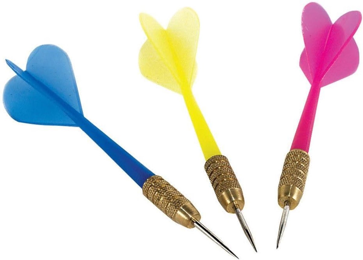 Dartpijlen - Dart Flights - Dartpijlen Set - 10 gram - Professionele Dartpijlen Set - Cadeau - Blauw, Geel, Roze - 3 Stuks - van Imperatoris