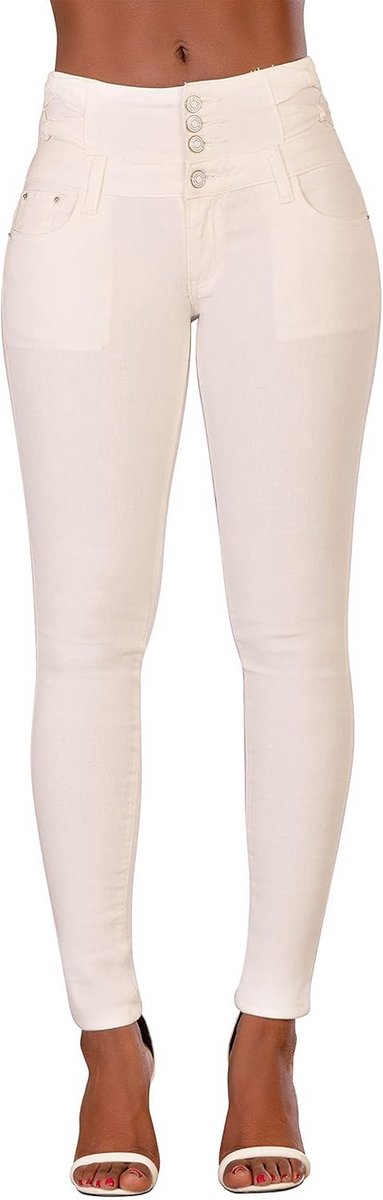 Dames Jeans Push-up Stretch High Waist Skinny Fit Korte Broeken