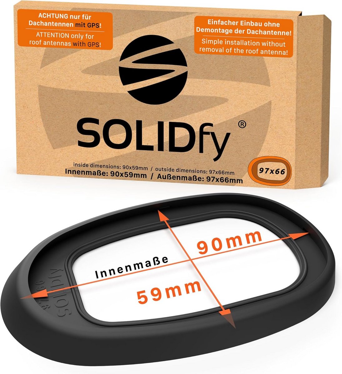 Rubberen Afdichting Dakantenne voor GPS Opel Modellen (97x66mm)