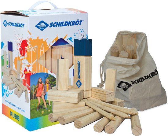 Schildkröt Fun Sports - Kubb Spel van hout - Zeer populair in Scandinavie