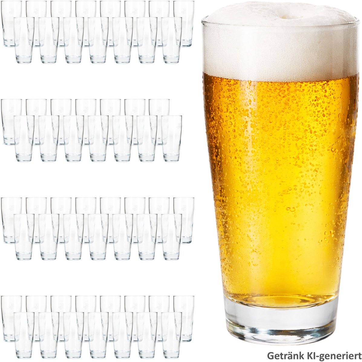 60er Set Bierglas WILLIBECHER 0,2L geeicht uit glas – 42077