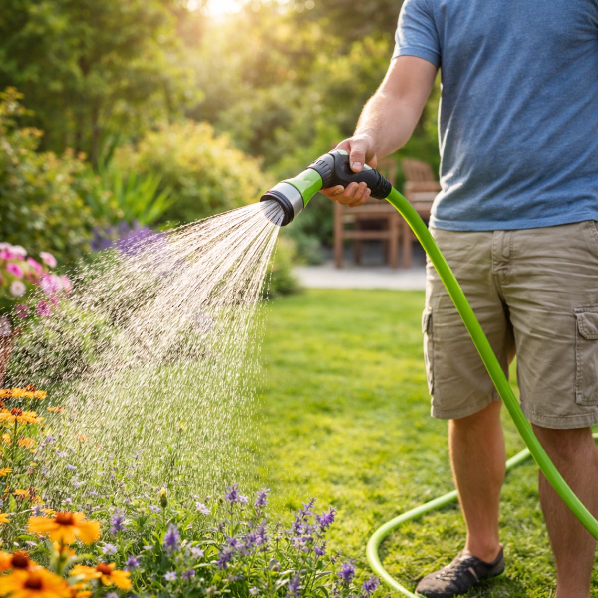 Tuinslang 20 Meter 1/2 inch – Flexibele en Knikkvrije Waterslang voor Tuin & Terras – Inclucief 2 slangkoppelingen – foto 3