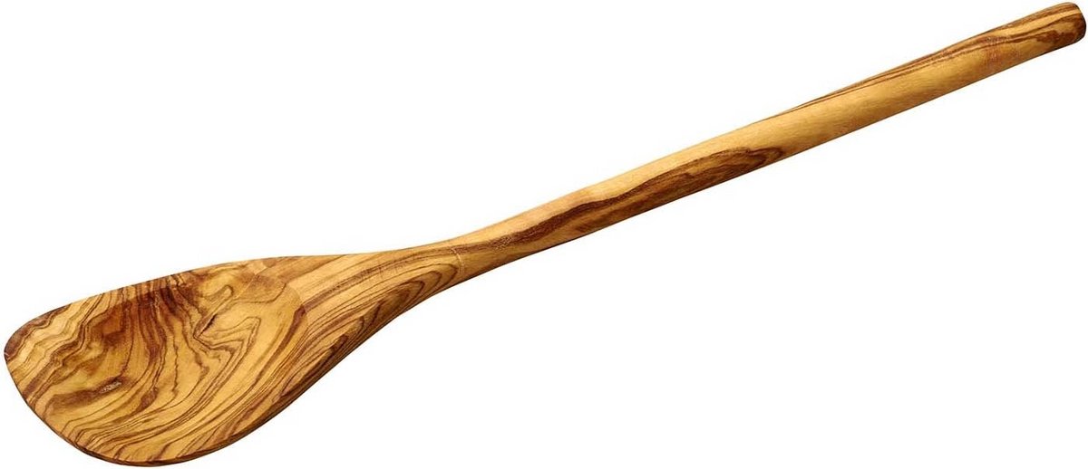 Houten Hoeklepel 30 cm - Handgemaakt Olijfhout Keukengerei