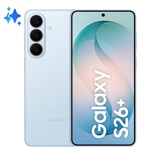 Samsung Galaxy S26+ smartphone 512GB opslag 12GB RAM 6,7″ AMOLED 50MP camera IP68 waterdicht blauw