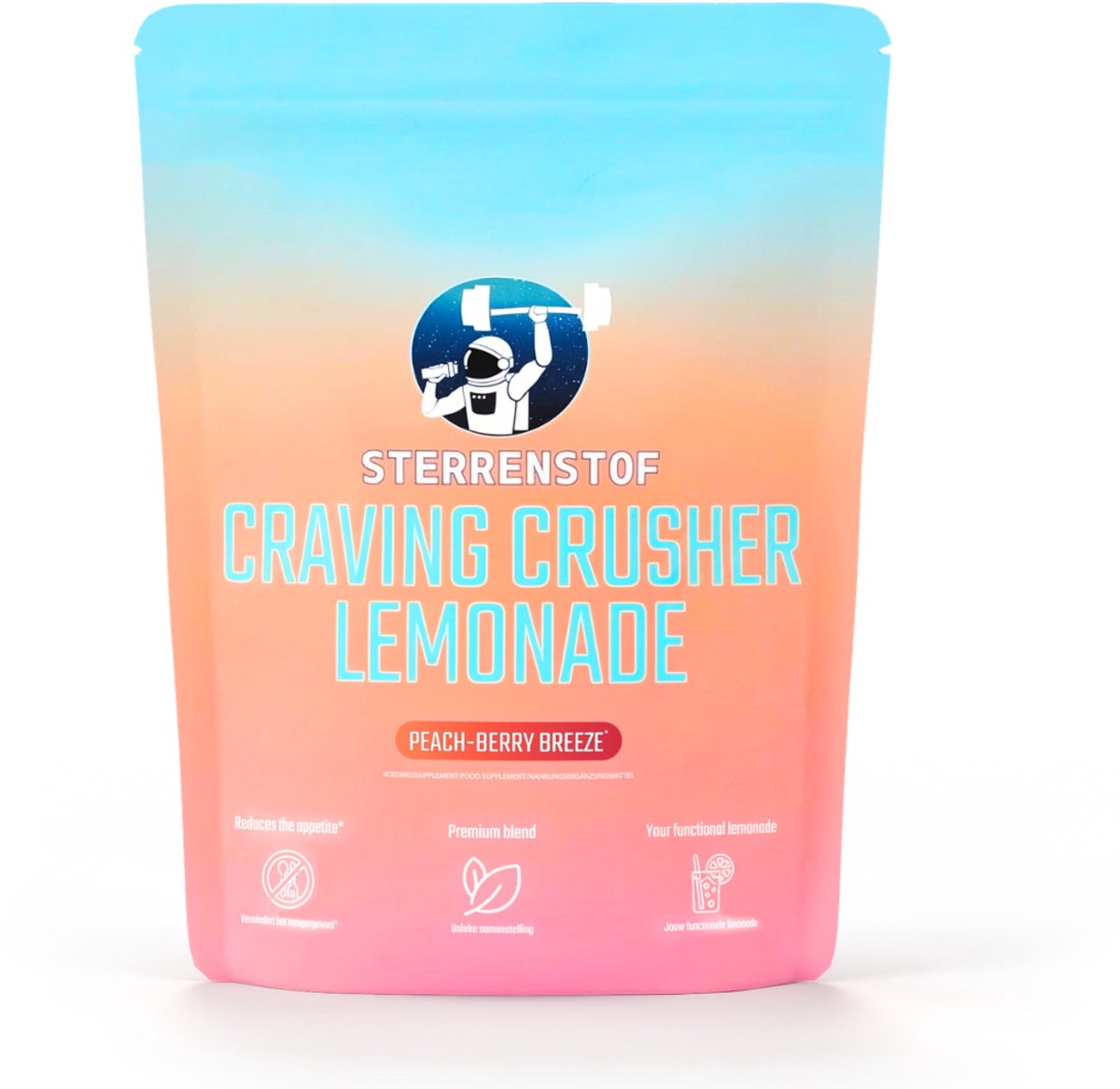 Sterrenstof Craving Crusher Lemonade - Peach/Berry Breeze - Vermindert het hongergevoel - Afvallen