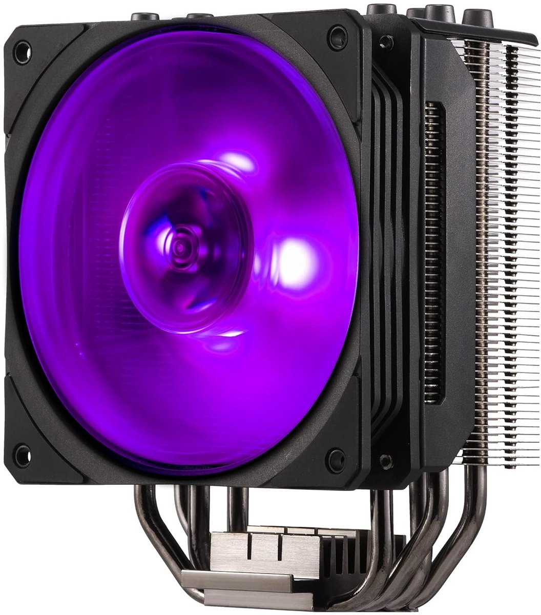 Krachtige Zwarte Processorkoeler met RGB Verlichting en LGA1700 Beugel