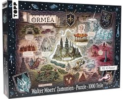1000-Delige Puzzel van Fantasiewereld Kaart met Poster - Inspiratie uit QWERT