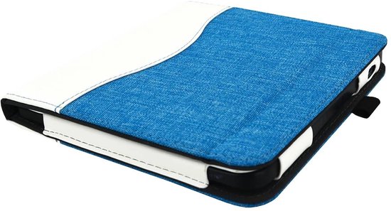 Hoesje Geschikt voor Tolino Vision 6 Sleepcover Jeans Style Hoes Wit van Hoesje  — afbeelding 4