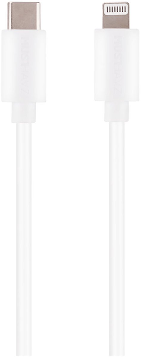 Grab 'n Go, Lightning naar USB-C PD 3.0 27W laad- en synchronisatiekabel 1m, Wit
