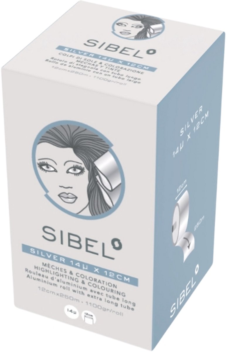SALE! Sibel Highlight Aluminium Folie Big Roll -14µ x 12cm x 250m