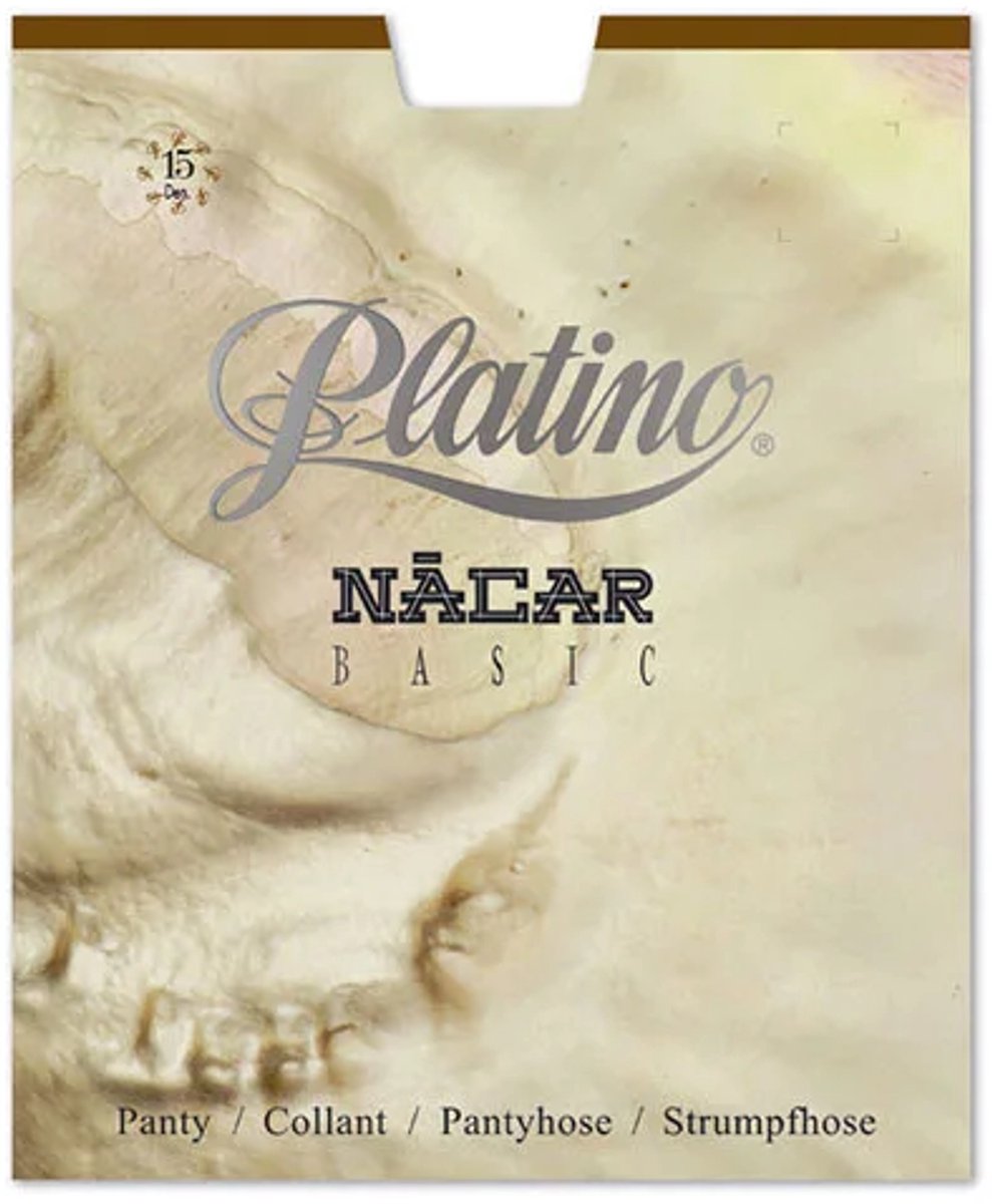 Platino nacar 15 den panty maat 38/40 dakar