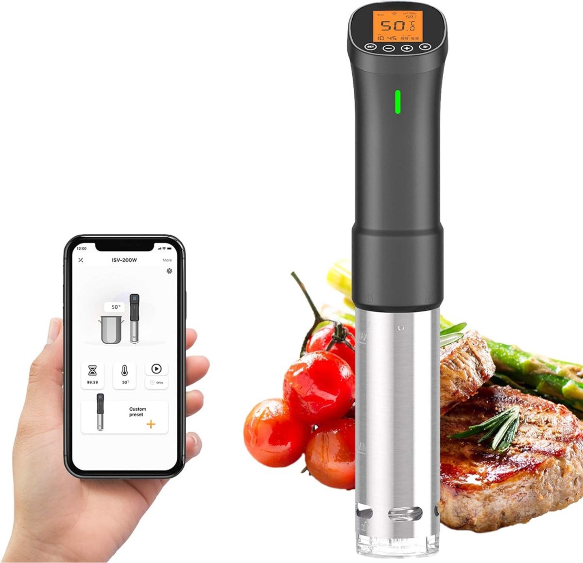 Zyrex® Sous vide stick - Sous Vide - Zwart - 1cm x 7cm x 39cm