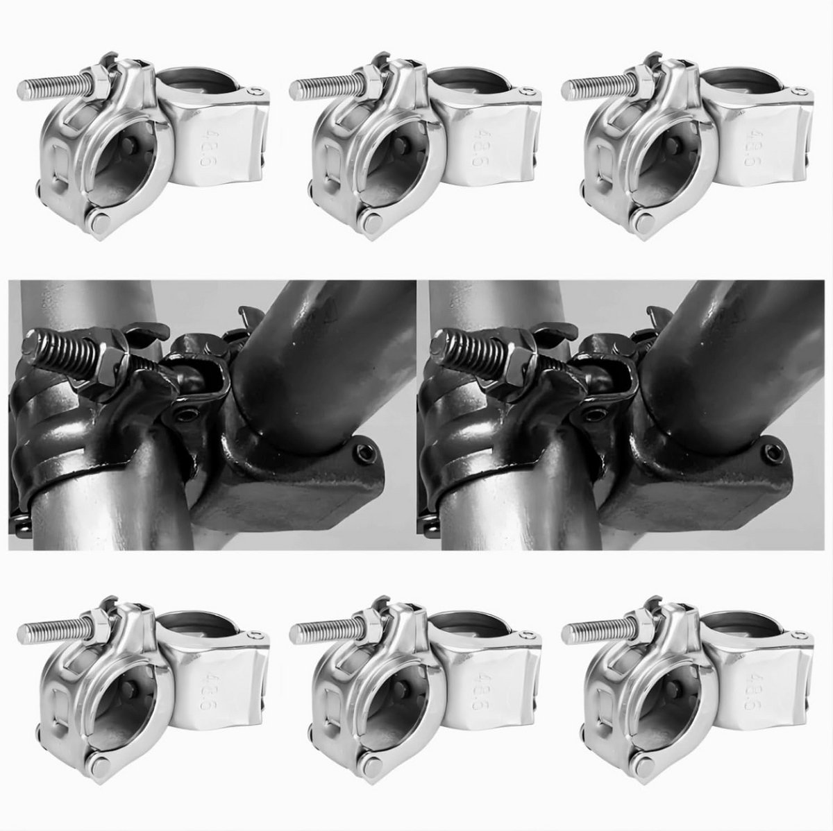 Steigerklemmen voor 4,2-4,8 cm OD-buis – 8 stuks