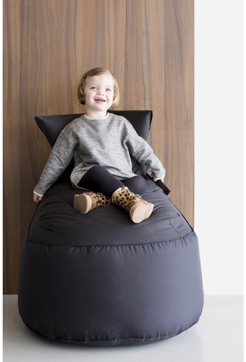 Sit On It L-BAG - Zitzak - Loungekussen - Zwart - Lichtgewicht en Multifunctioneel - Handvat voor Gemakkelijk Vervoer
